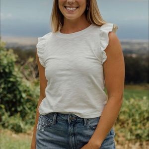 NEUFLORA Orly Top White NWT